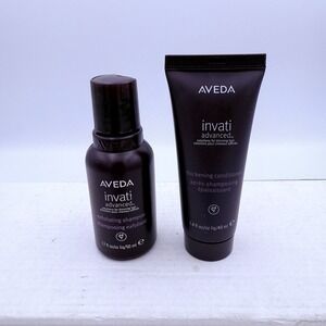 AVEDA 2 travel size Invati Advanced  shampoo LIGHT‎ thickening conditioner 1.4oz